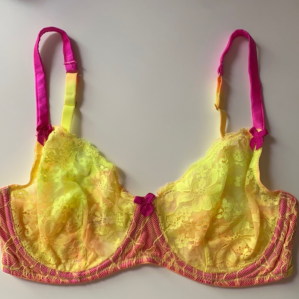 Mimi Holliday neon lace bra